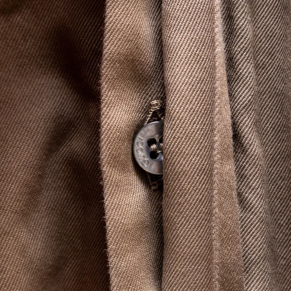 GUCCI - Men's Dress Shirt - Slim Fit‎ Beige (Tom Ford Era) Size EU 42/US 16.5/L